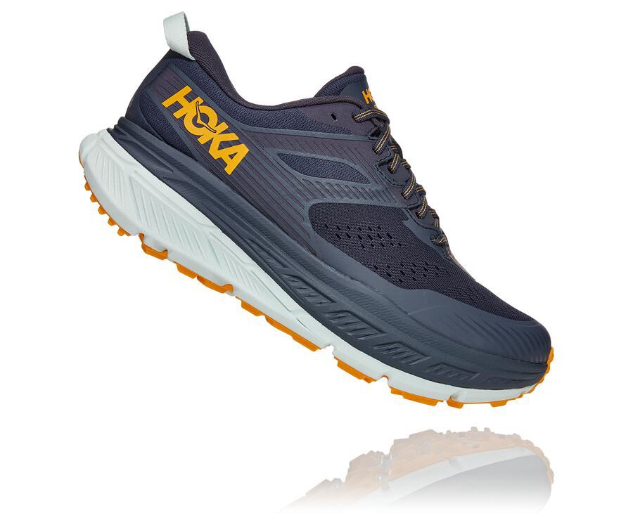 Tenis Trail Hoka One One Masculino Azul Marinho/Branco - Stinson Atr 6 - 865-JAMRIY